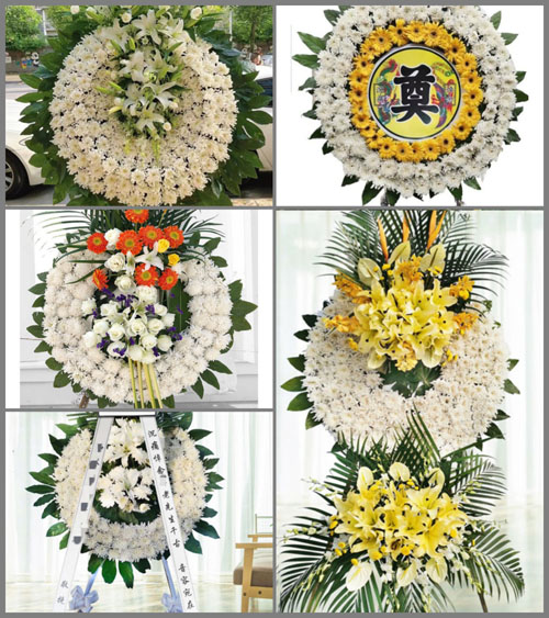山东青岛黄岛区六汪镇立柱-村花圈速递